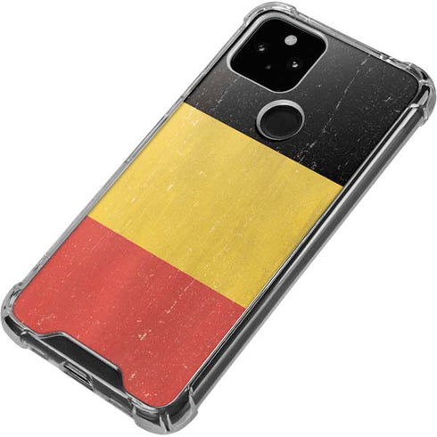 Belgium Flag Distressed Google Pixel 4a 5G Clear Case
